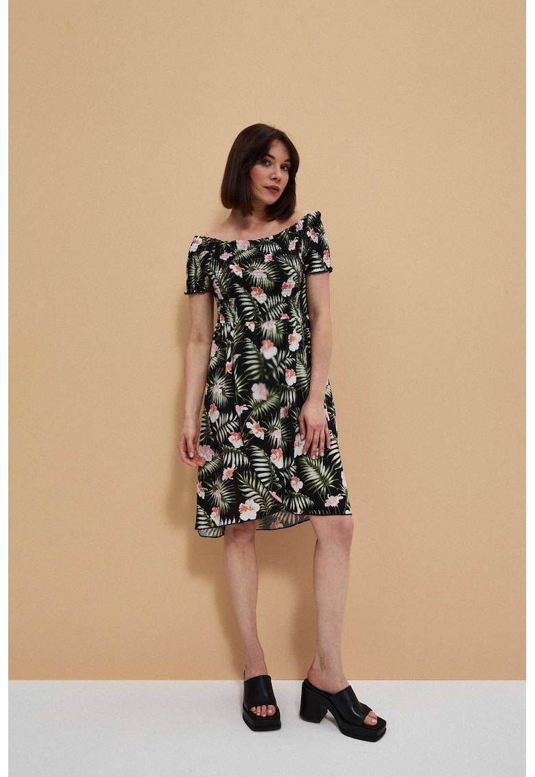 Rochie floral multicolor - neagra -