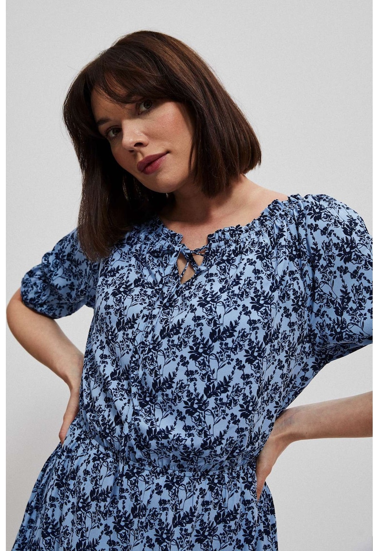 Rochie cu model floral - BLUE