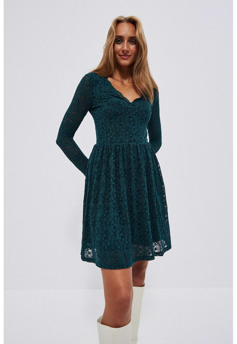 Rochie din dantela - Verde inchis