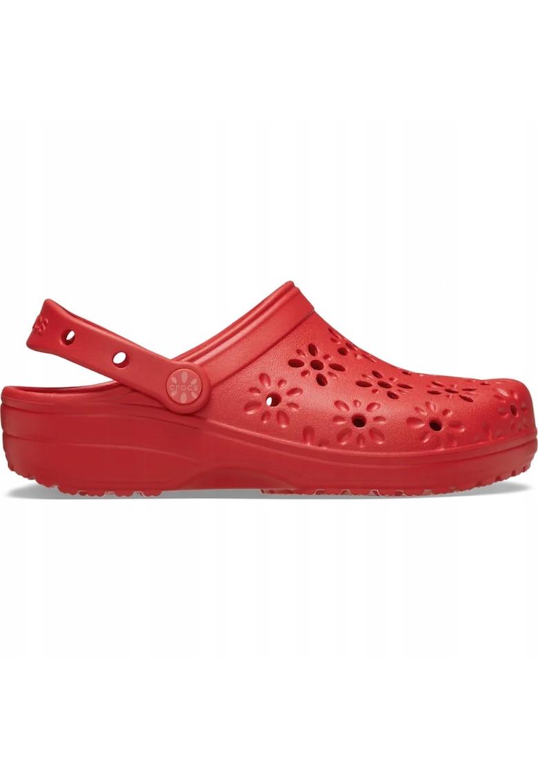 Saboti Femei Spuma Croslite - Classic Floral Cut Out 210927 Clog - Rosu -