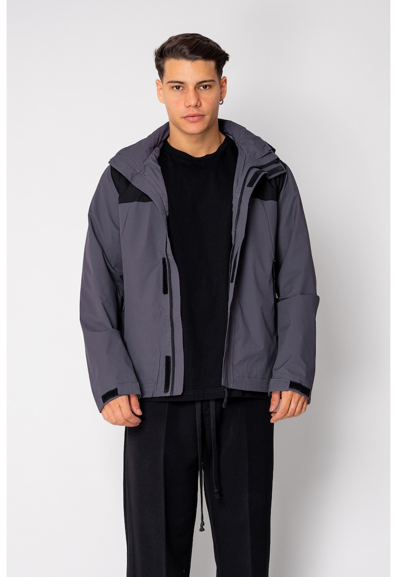 Geaca cu fermoar si buzunare Grey Anthracite 18961 - Gri