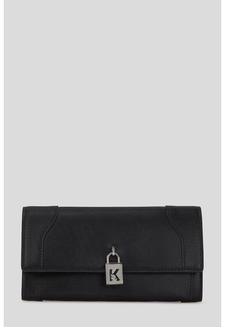 Portofel Dama mediu K/Locked Negru 18.5 x 9 x 2 cm