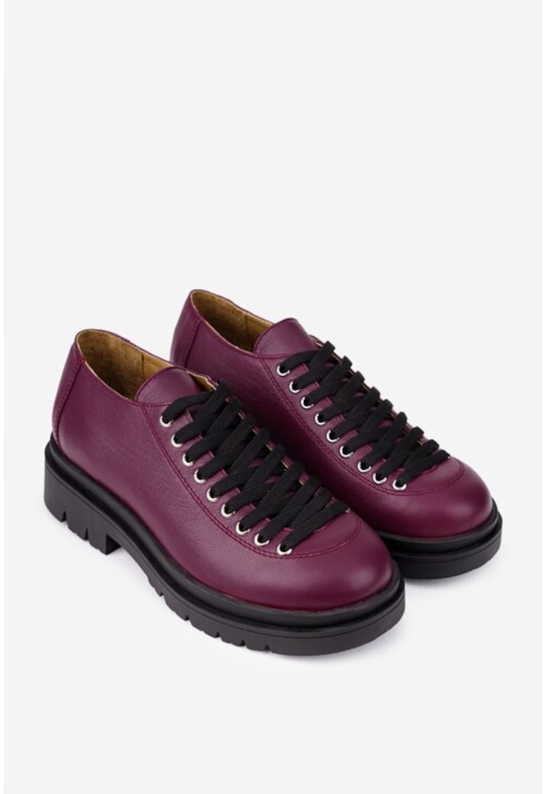 Pantofi dama bordo confortabili - Visiniu