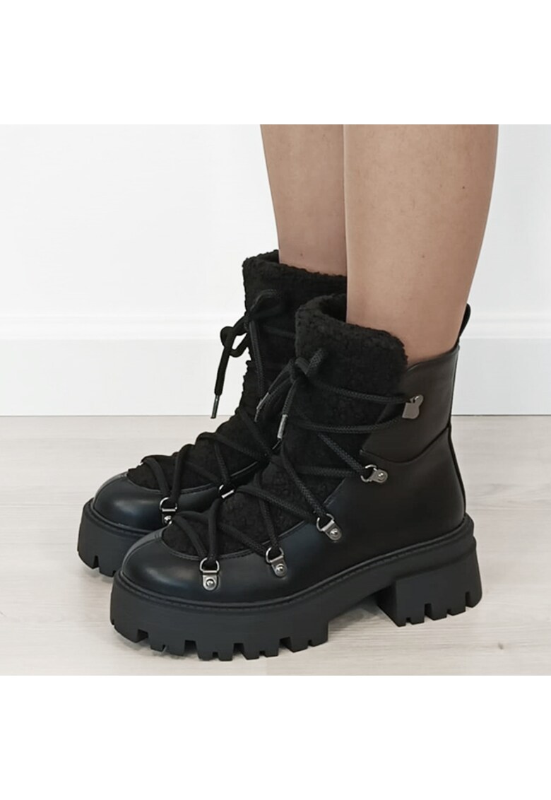 Ghete negre imblanite B-9655 115 11116 - Negru