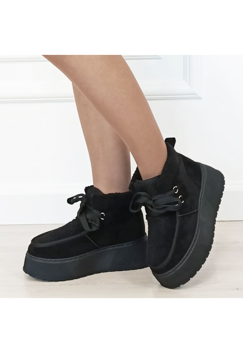 Ghete negre imblanite B-25815 115 11134