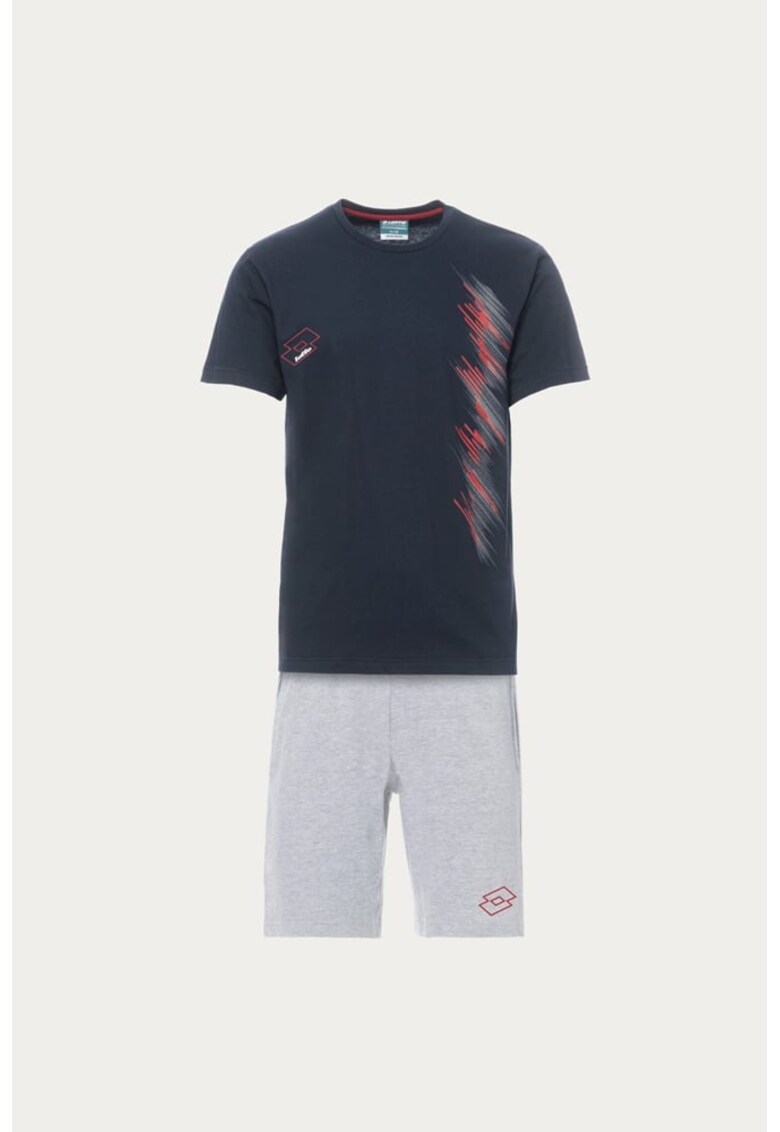 Pijama scurta cu imprimeu logo