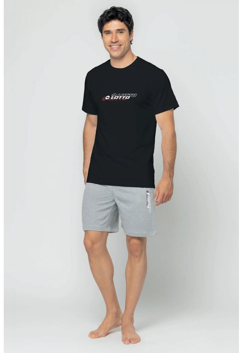 Pijama scurta cu imprimeu logo