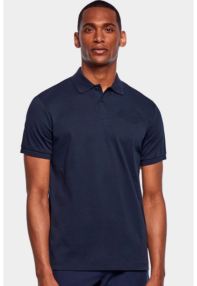 Tricou polo Am Emboss Bk HM563185 Bleumarin