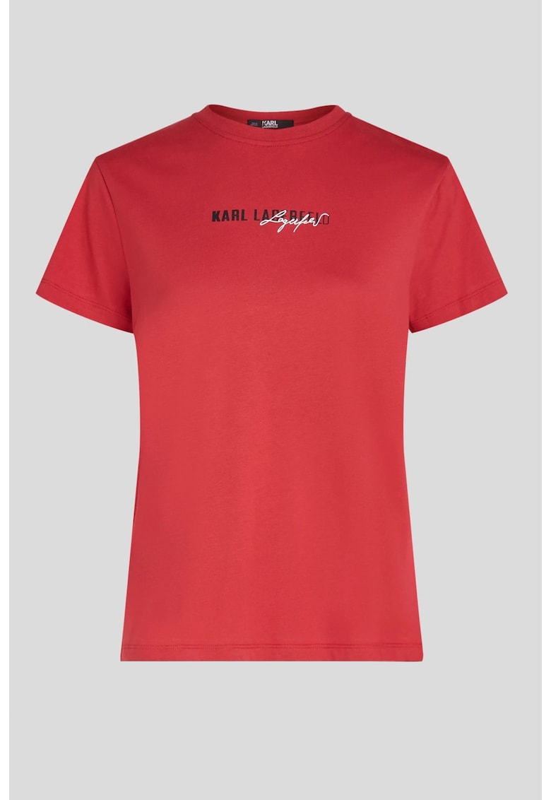 Tricou cu imprimeu logo - Rosu