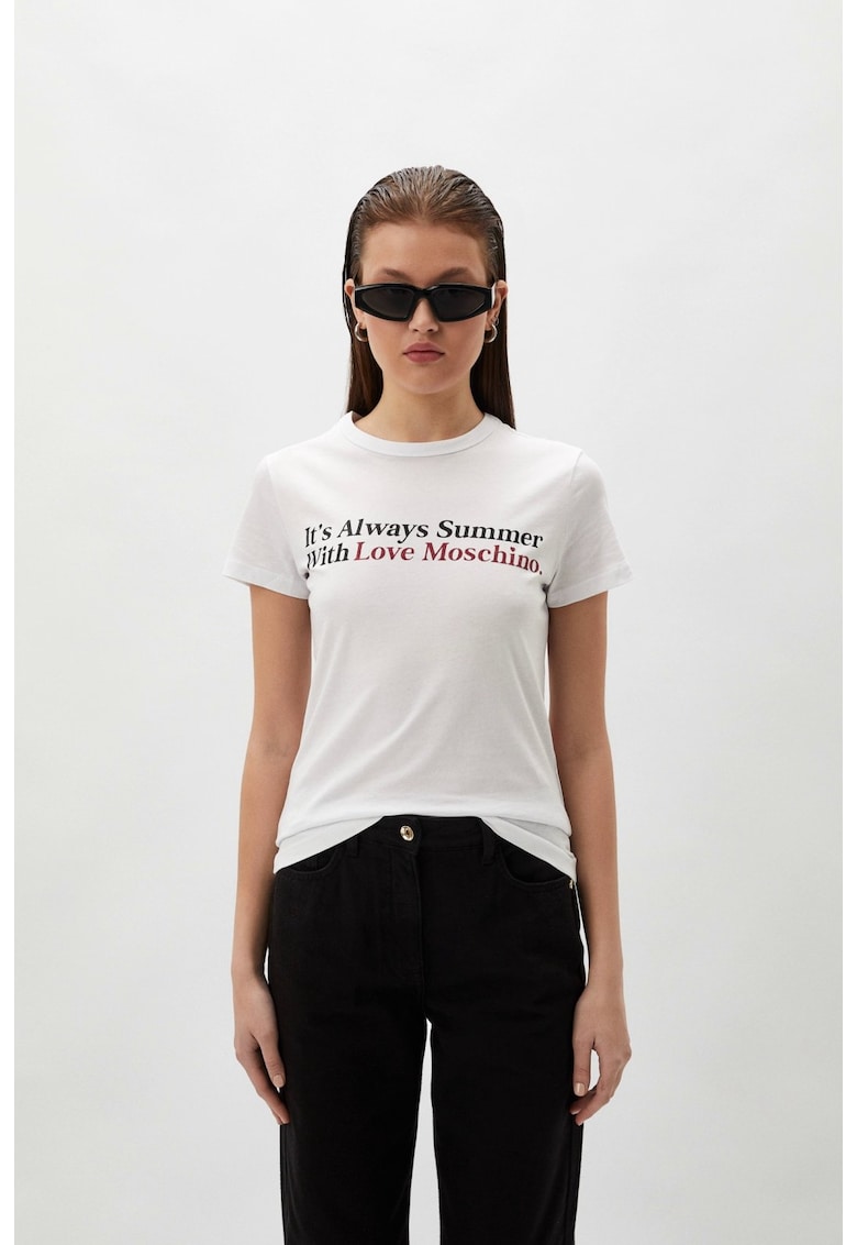 Tricou cu imprimeu 101699 - Alb