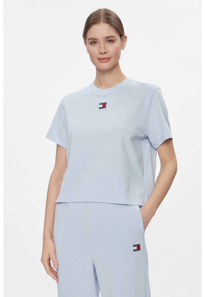 Tricou dama Badge DW0DW17391 XS INTL Albastru deschis