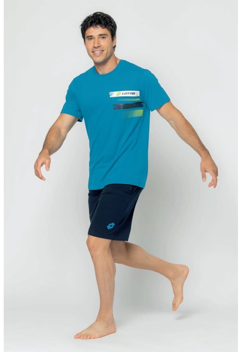 Pijama scurta cu decolteu la baza gatului