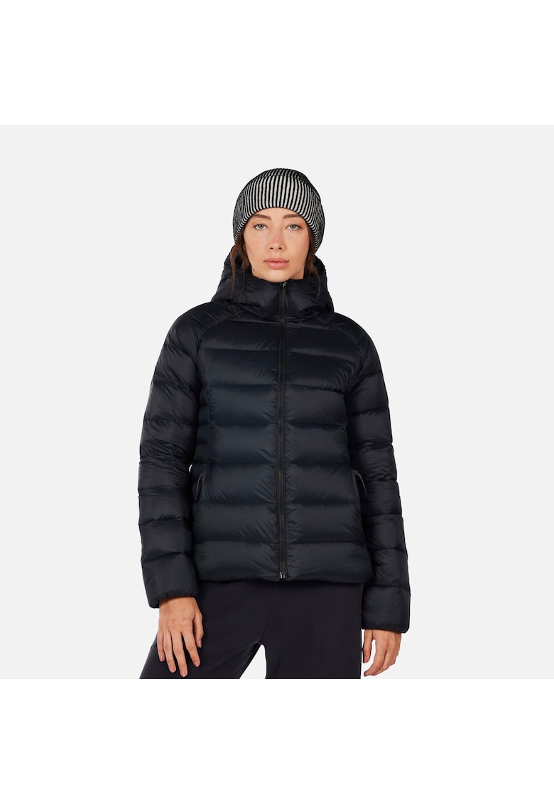 Geaca ski W ARETU DOWN HOODIE JKT - cu puf - negru - pentru dama - Negru