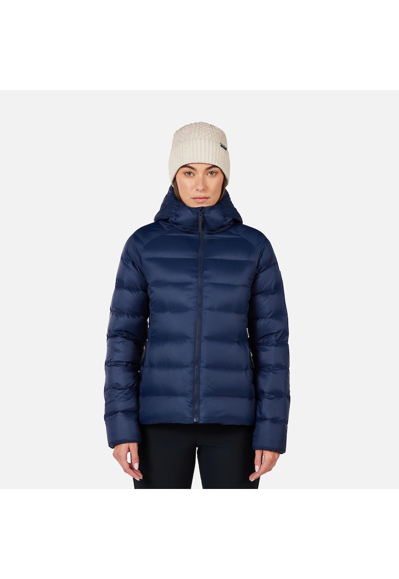 Geaca ski W ARETU DOWN HOODIE JKT - cu puf - albastru inchis - pentru dama - Albastru inchis