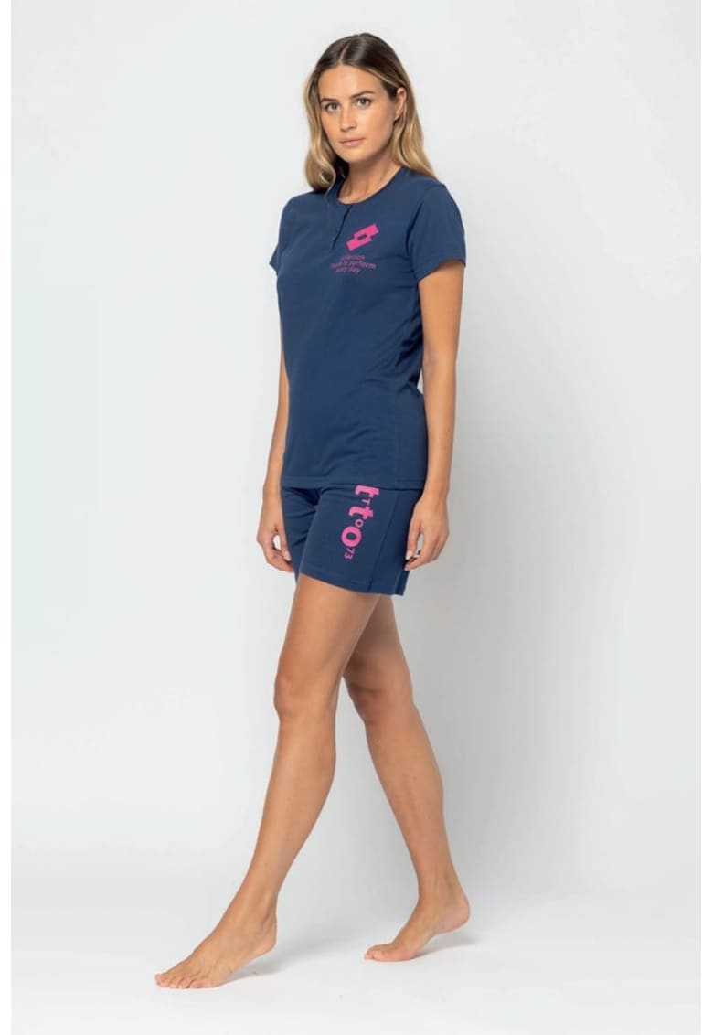 Pijama scurta cu imprimeu logo