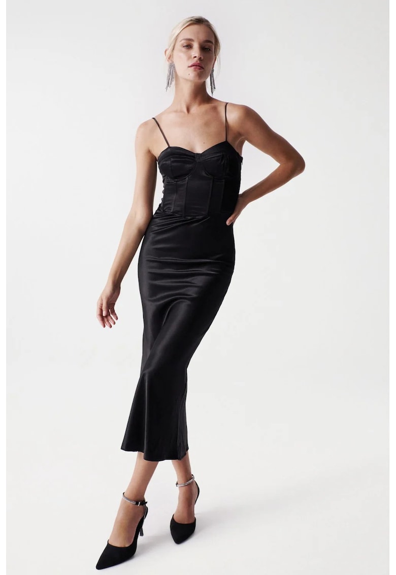 Rochie cu decolteu sweetheart - Negru