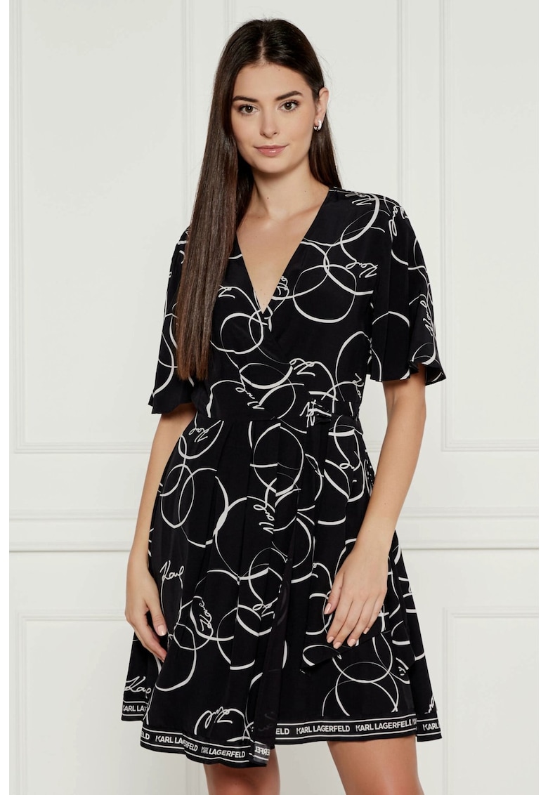 Rochie mini evazata - Negru