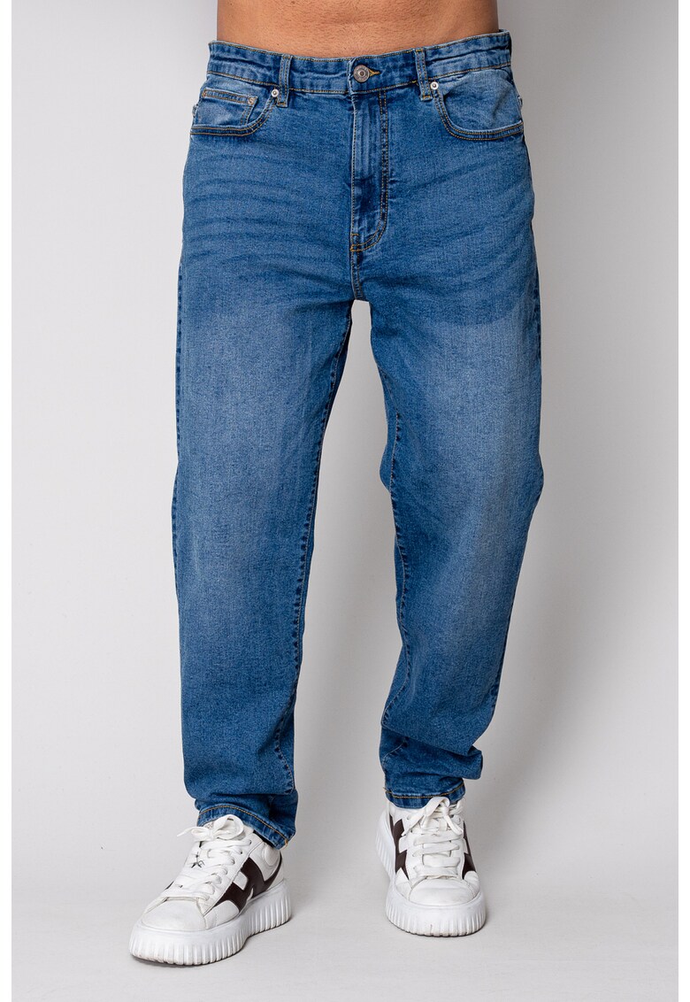 Blugi lungi elastici Regular Dark Blue 19023 - Albastru inchis