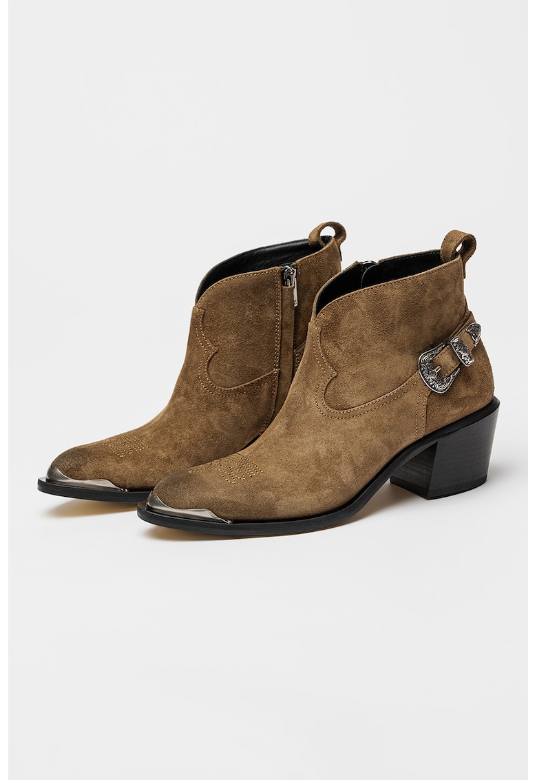 Botine cowboy Patty din piele