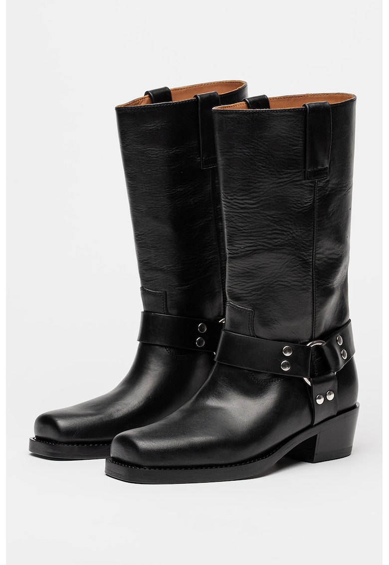 Cizme biker de piele Roxy