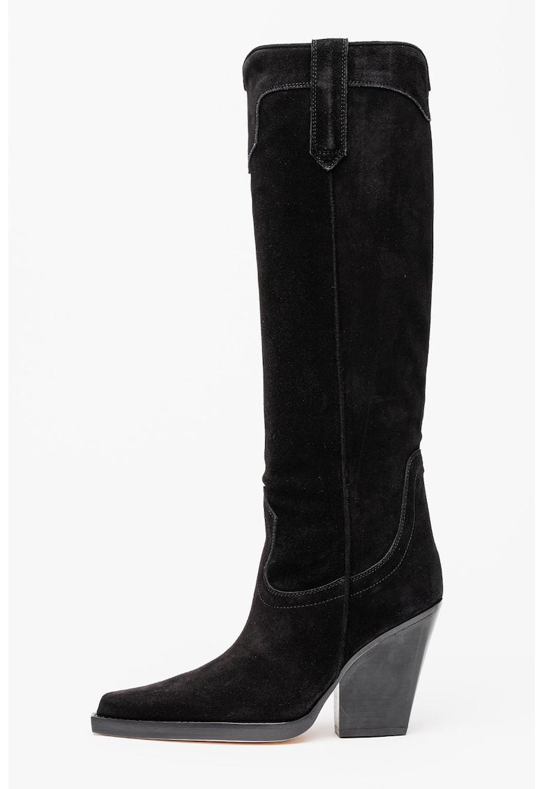 Cizme lungi pana la genunchi din piele intoarsa El Dorado