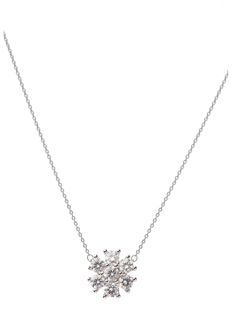 Colier cu pandantiv floare si cristale