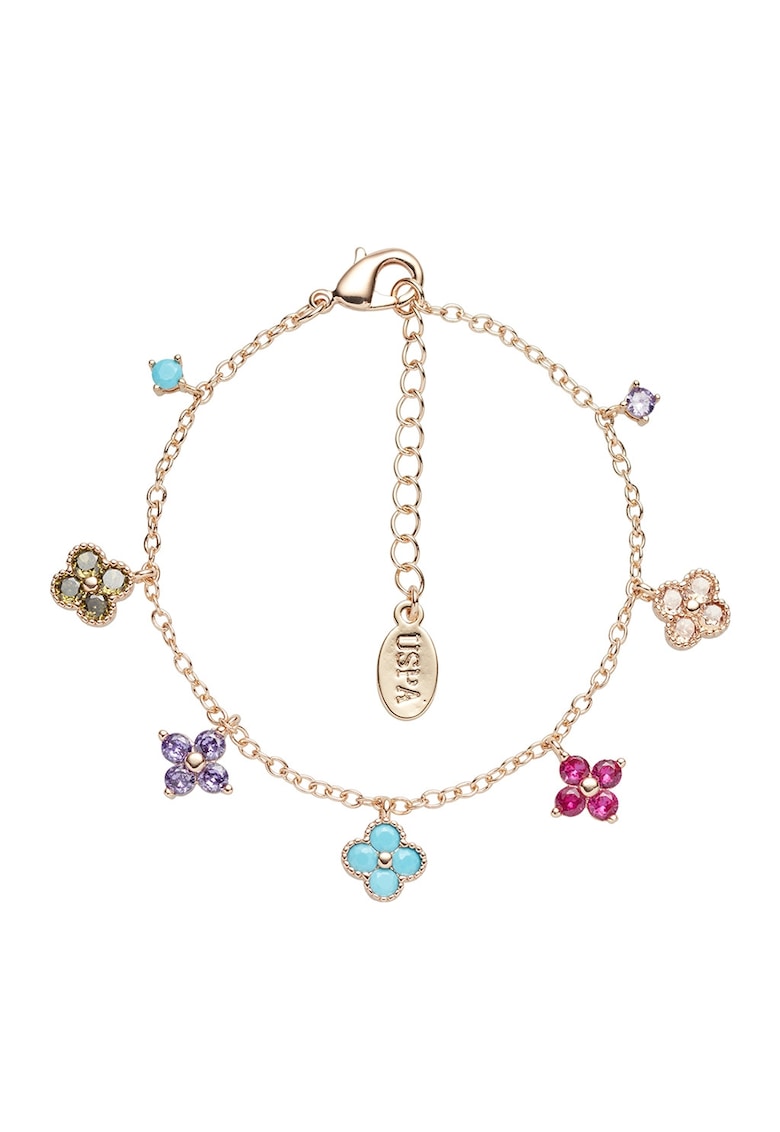 Bratara decorata cu cristale si elemente florale