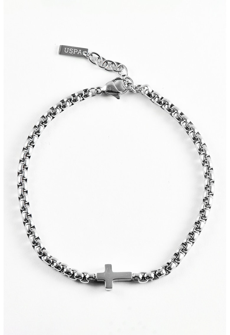 Bratara din otel inoxidabil cu talisman cruce