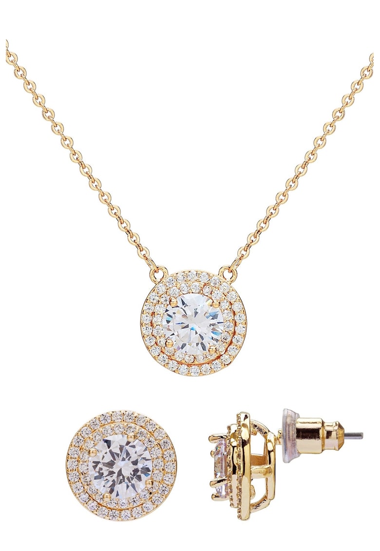 Set de colier - pandantiv si cercei cu cristale