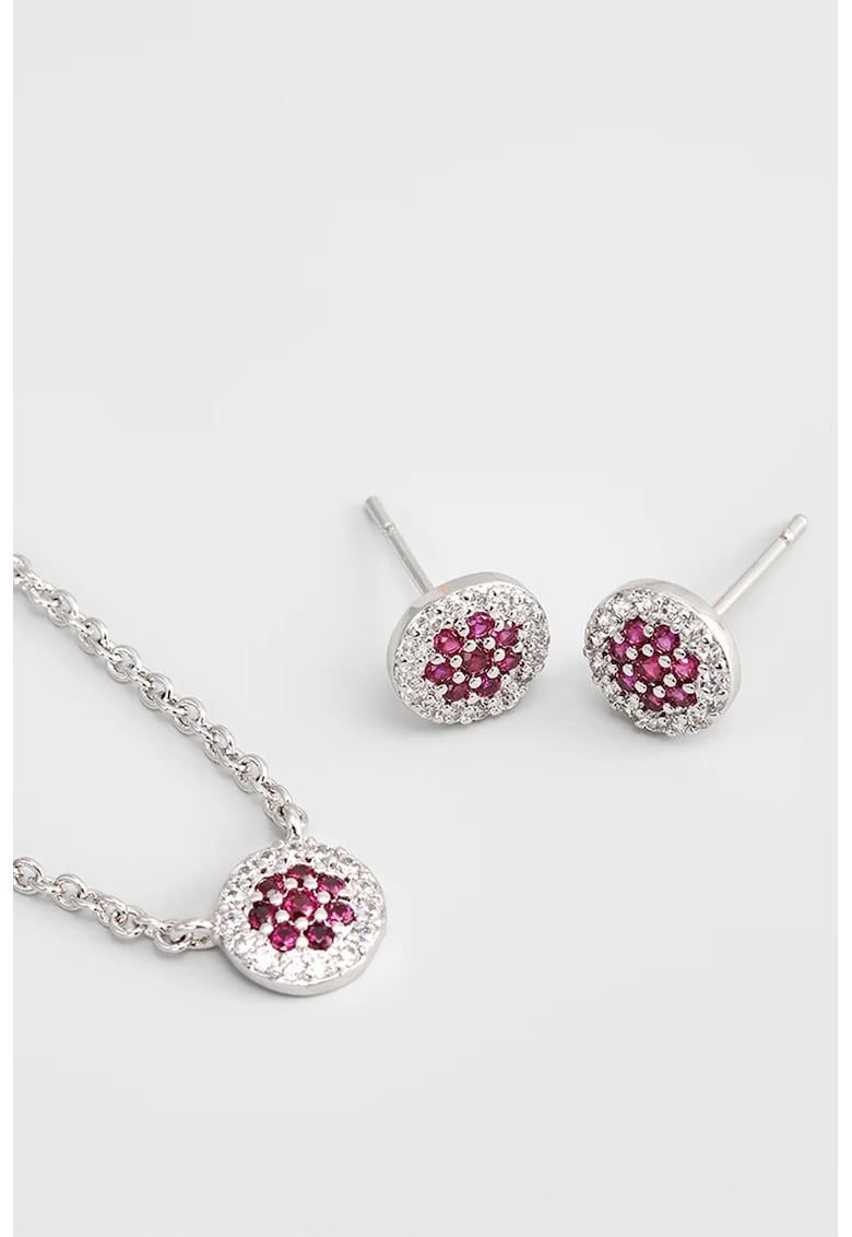 Set de colier - pandantiv si cercei cu cristale