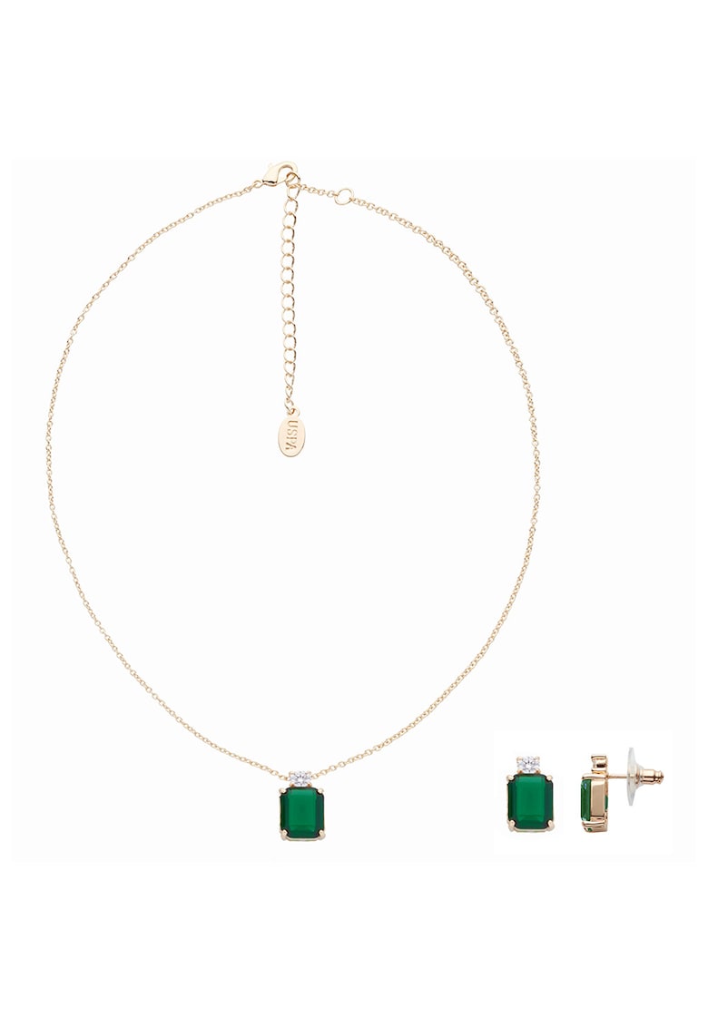 Set de colier si cercei cu tija