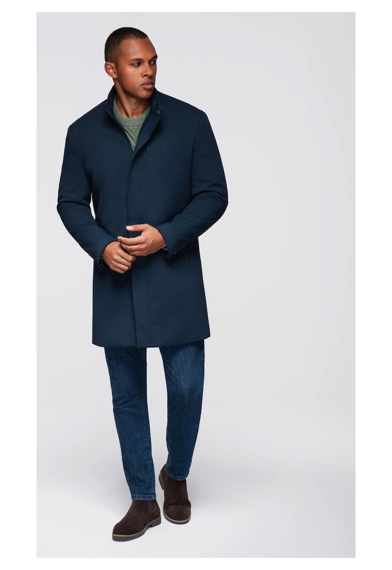 Palton structurat cu guler inalt OM-COWC-0136