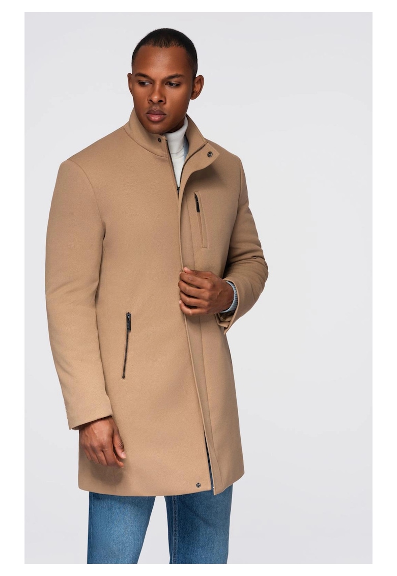 Palton structurat cu guler inalt OM-COWC-0136