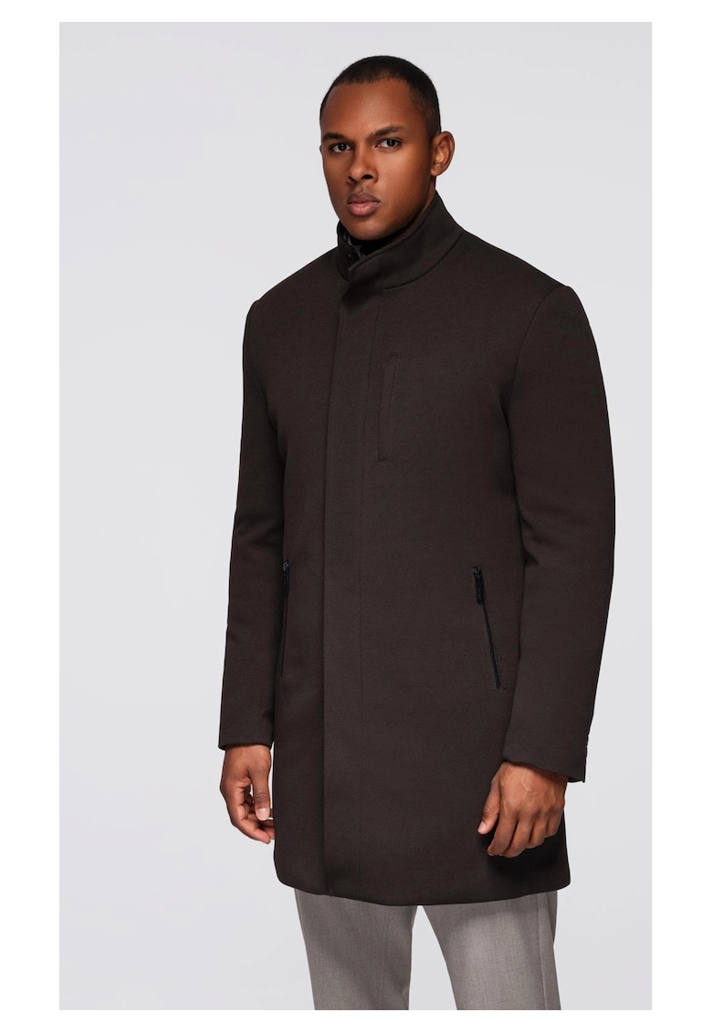 Palton structurat cu guler inalt OM-COWC-0136