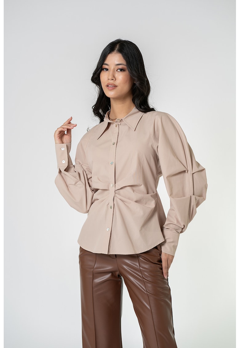 Camsa cu fronseuri in talie Andrada - Bej
