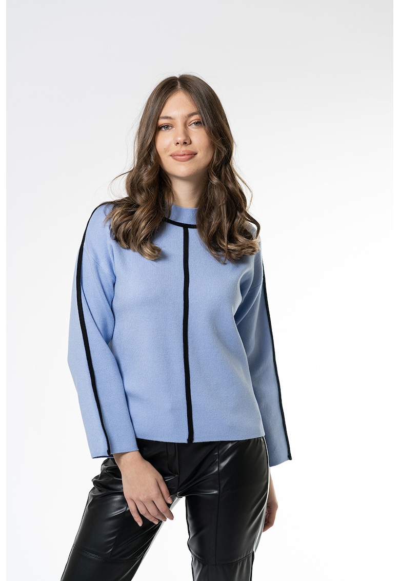 Pulover tricotat fin cu maneci cazute Debra