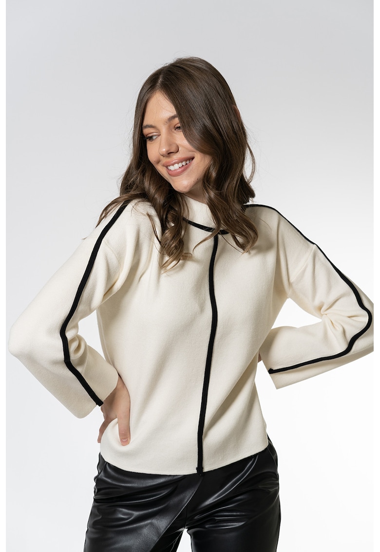 Pulover tricotat fin cu maneci cazute Debra