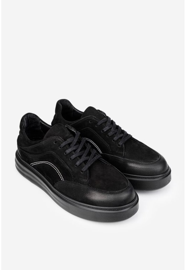 Pantofi barbati confectionati din piele neagra