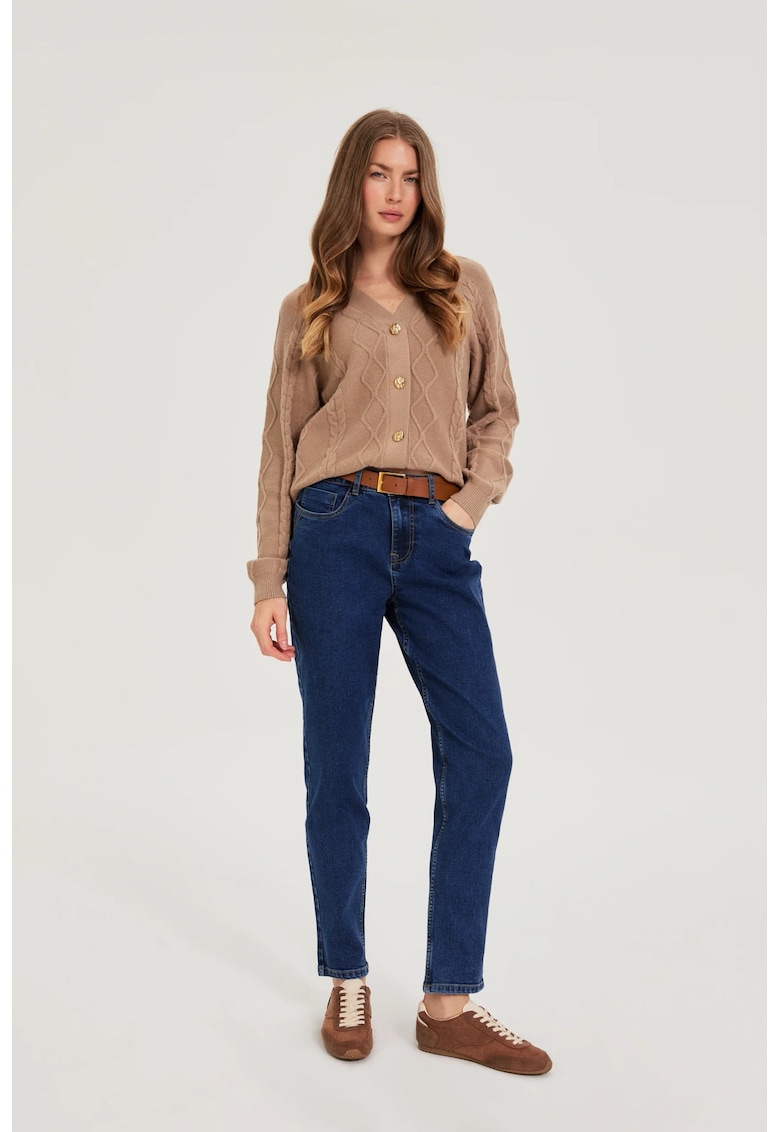 Jeans cu brau bleumarin - Bleumarin