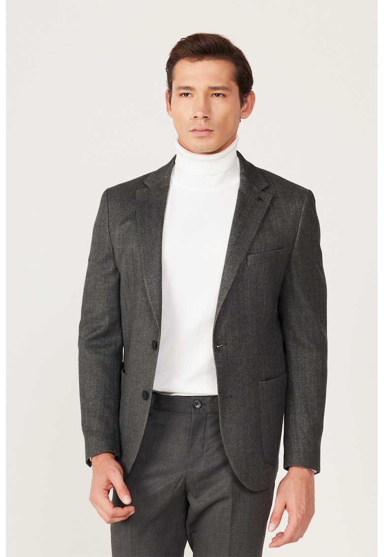 Sacou din amestec de lana cu slit pe partea din spate