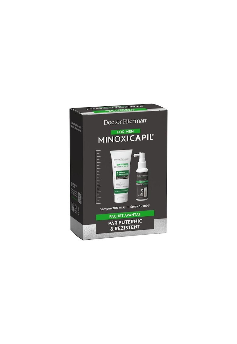 Pachet Minoxicapil Men: Spray - 60 ml + Sampon - 200 ml