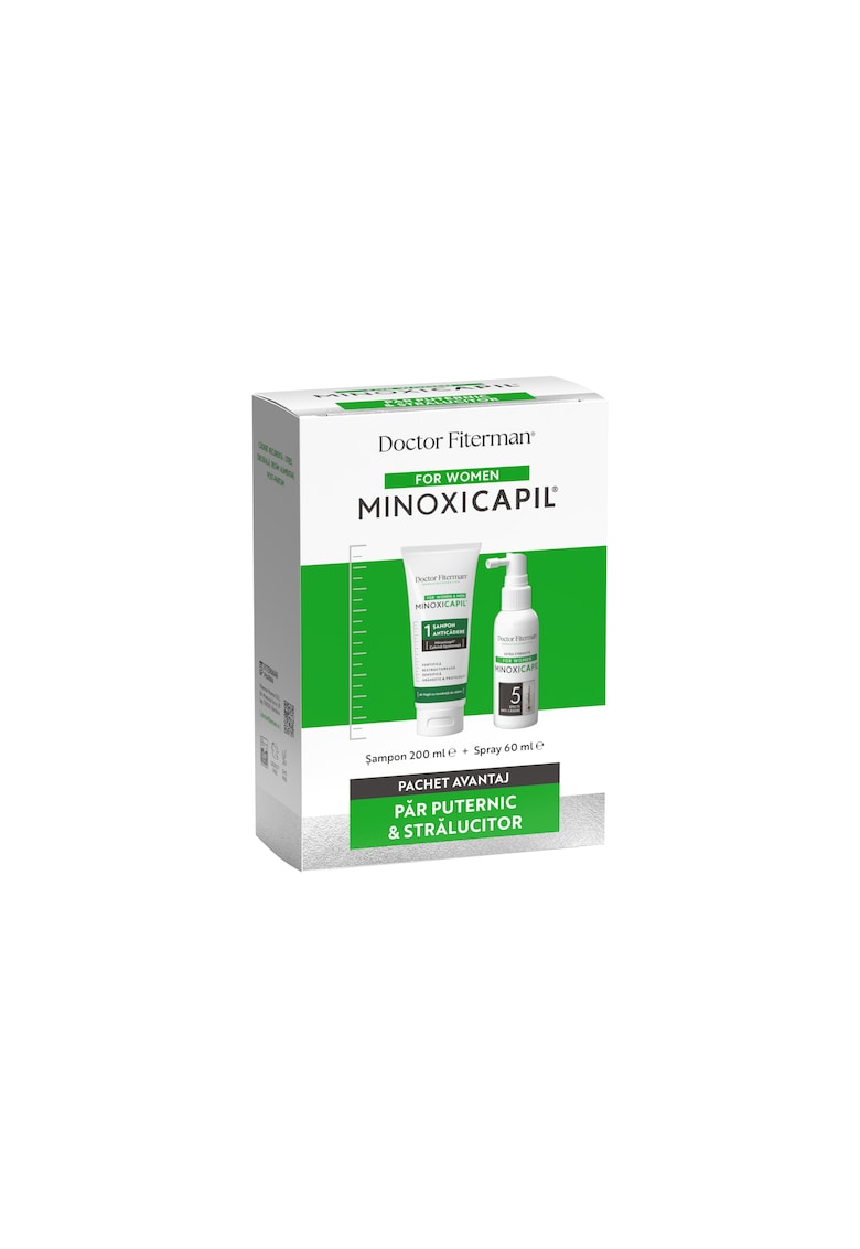 Pachet Minoxicapil Women Spray - 60 ml + Sampon - 200 ml