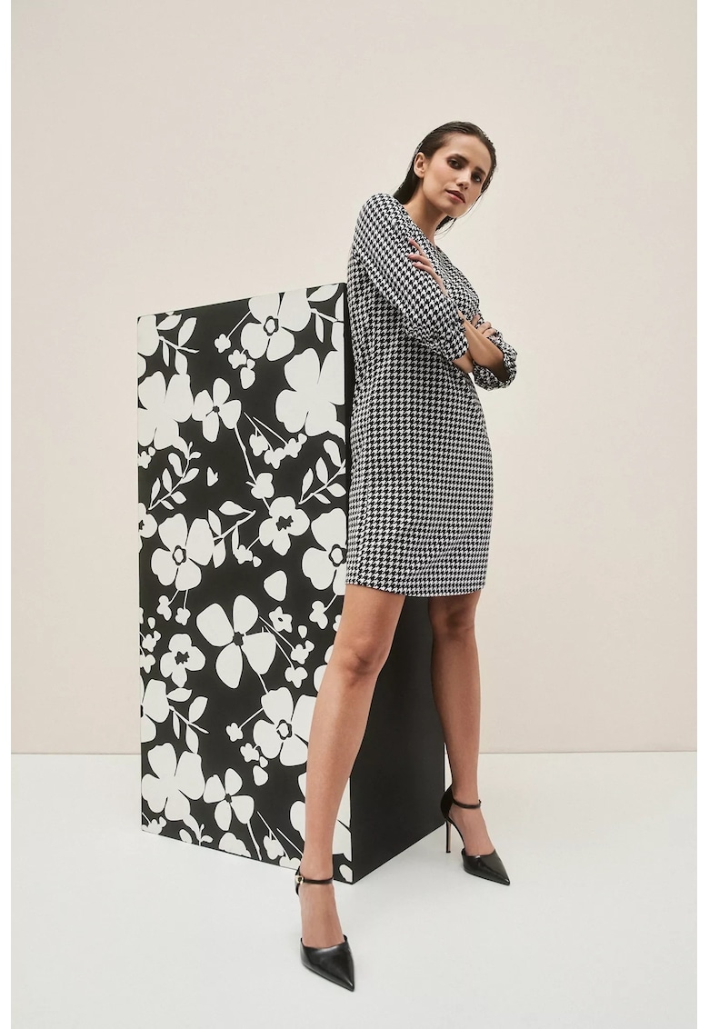 Rochie neagra cu pepit - Negru