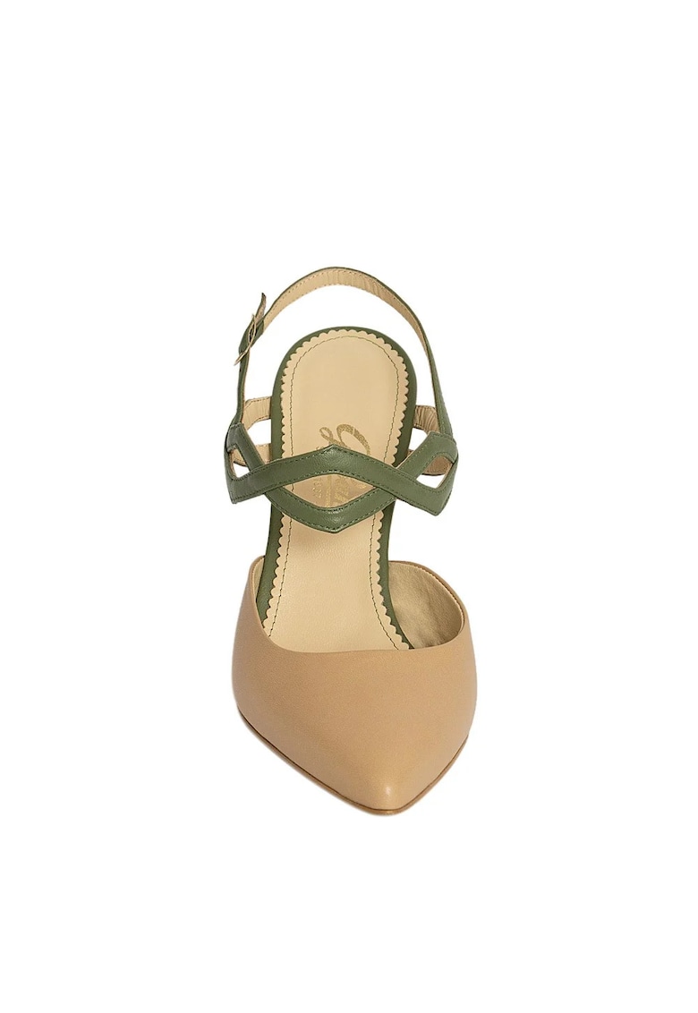 Pantofi din piele naturala cu decupaje