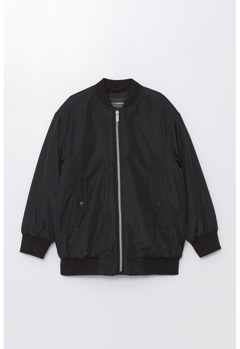 Jacheta bomber cu buzunare laterale - Negru