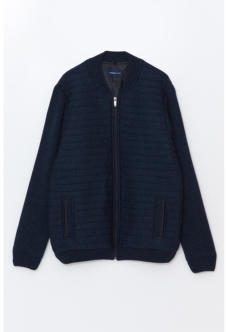 Jacheta bomber cu buzunare laterale - Albastru/Bleumarin