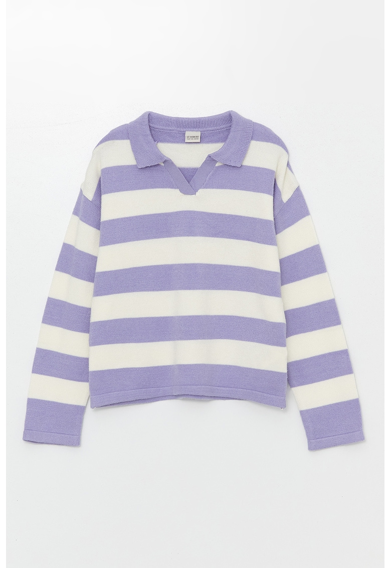 Pulover polo cu dungi