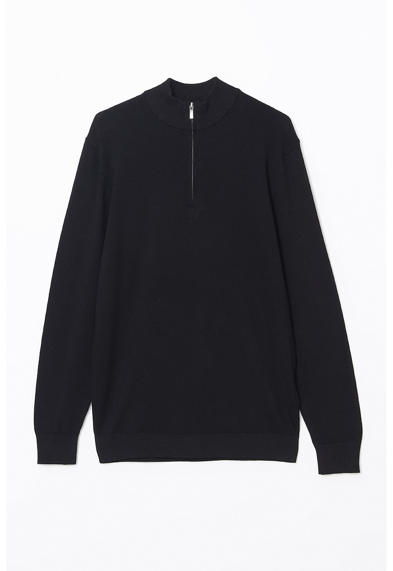 Pulover uni cu fenta cu fermoar