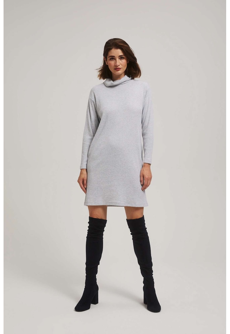 Rochie gri cu guler - Gri