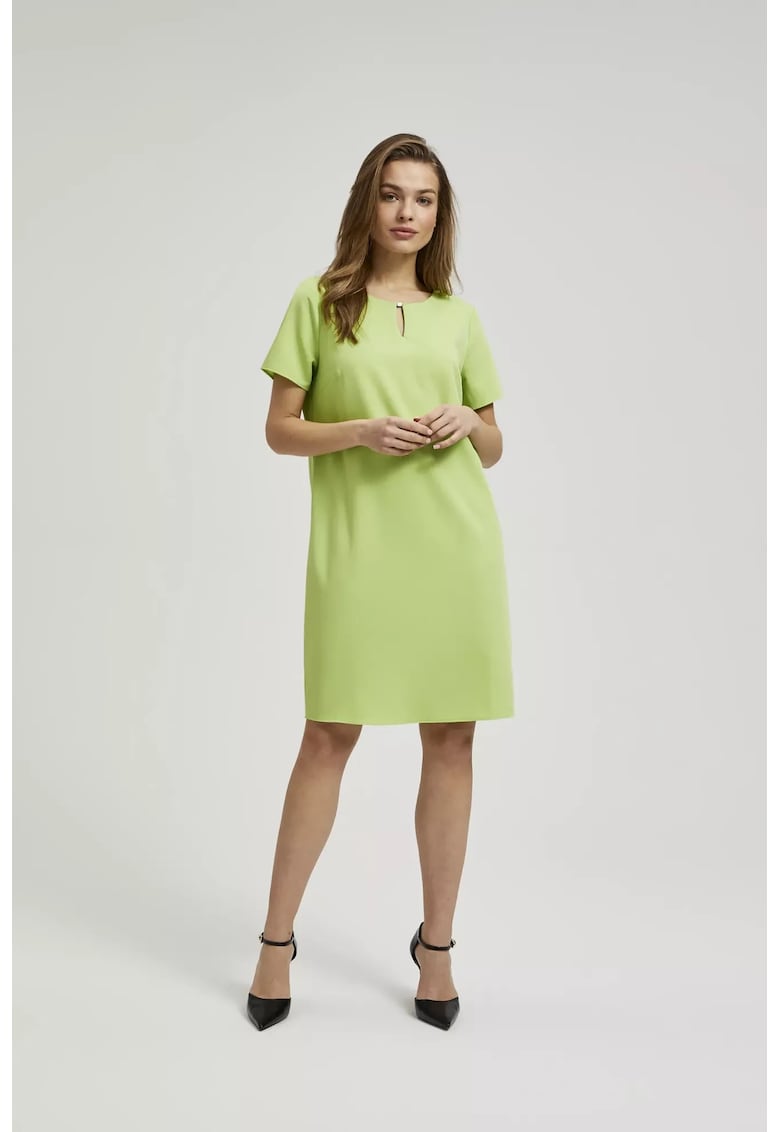 Rochie simpla verde - pana la genunchi - Verde